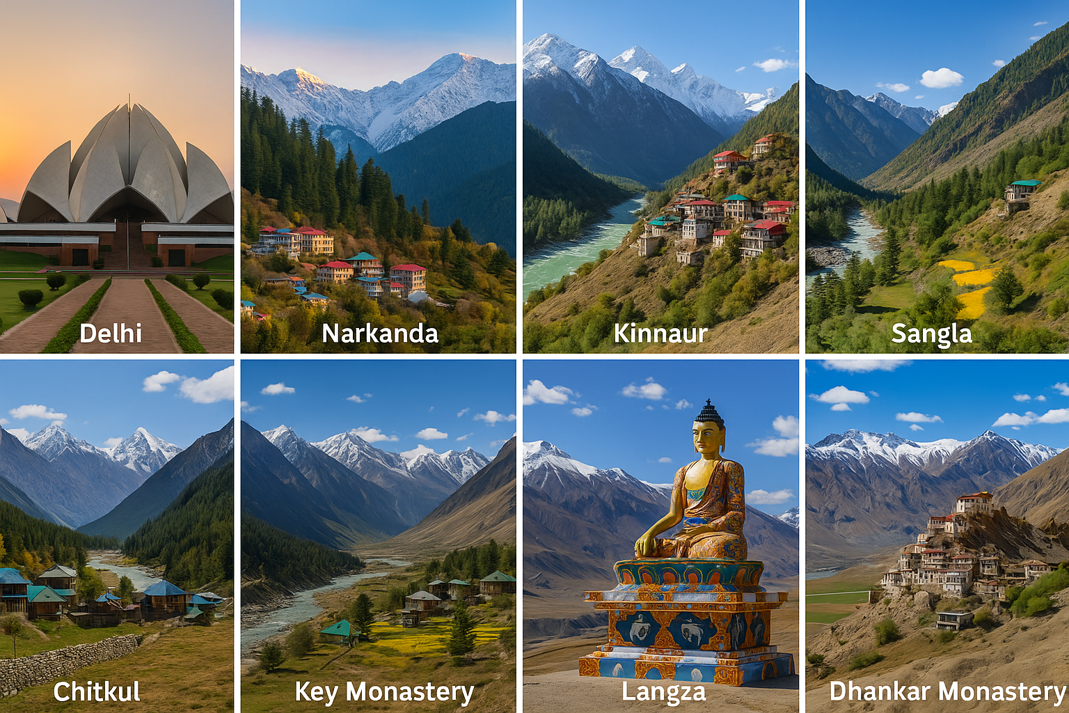 Sapiti Valley Tour Package from Delhi – Narkanda, Kinnaur, Sangla, Chitkul, Spiti